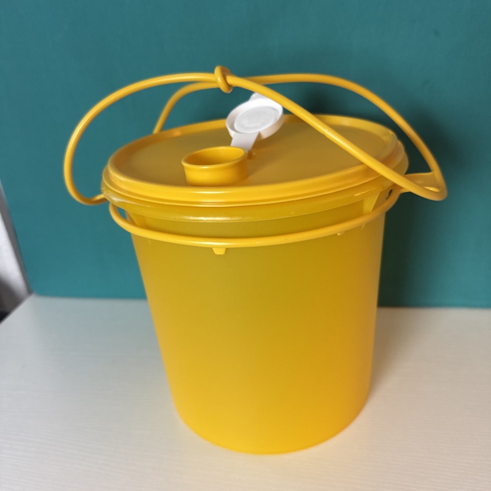 Tupperware Round Bucket Jug Container 5L Mango Orange New