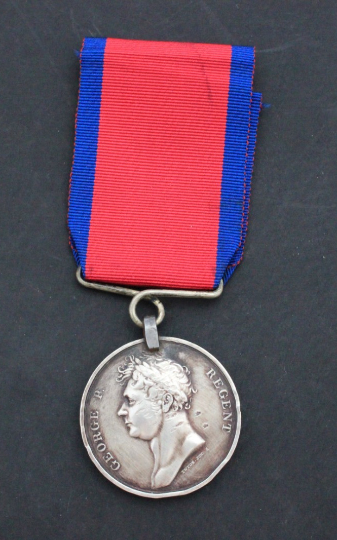 British Waterloo Artillery Decoration – Prince Regent & Wellington – Named