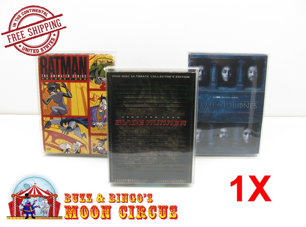 1x DVD OVERSIZED BOX SET (SIZE DVO C) - CLEAR PLASTIC PROTECTIVE BOX PROTECTOR