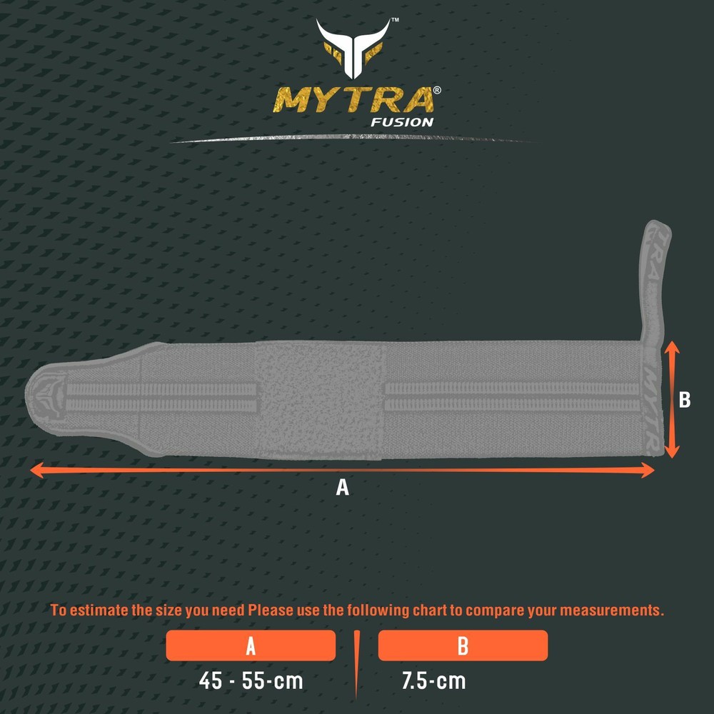 Mytra Fusion Elasticated Wrist Wraps with Thumb Loop SP1 for Training Workout