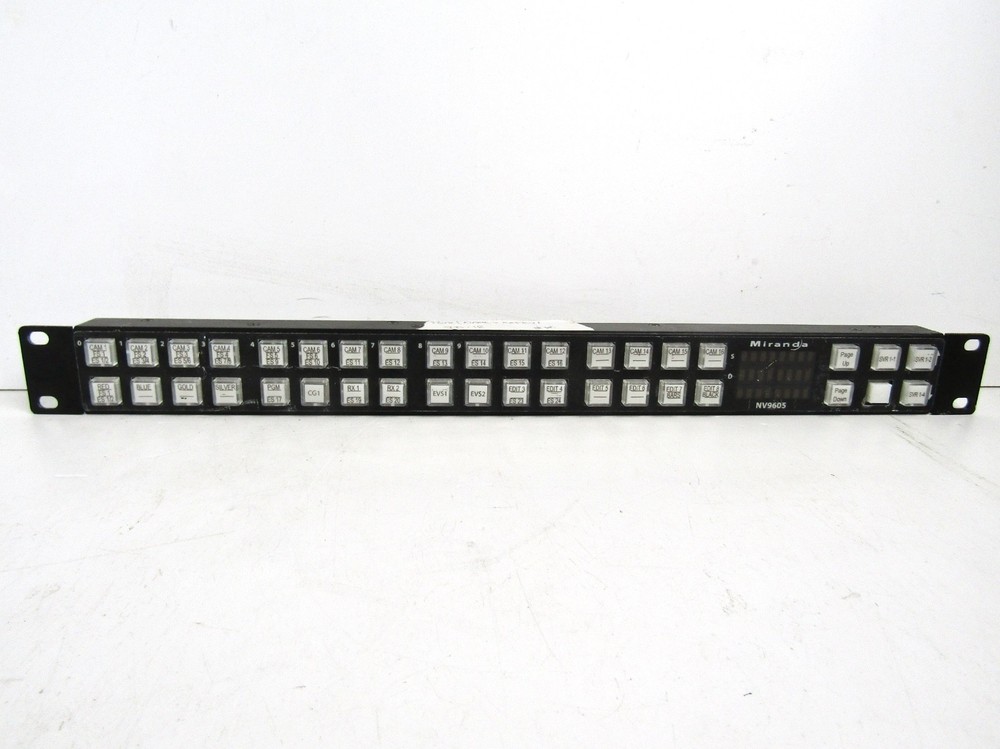 Miranda NV9605 Multimode Paging Control Panel - Shallow Rack mount - Used
