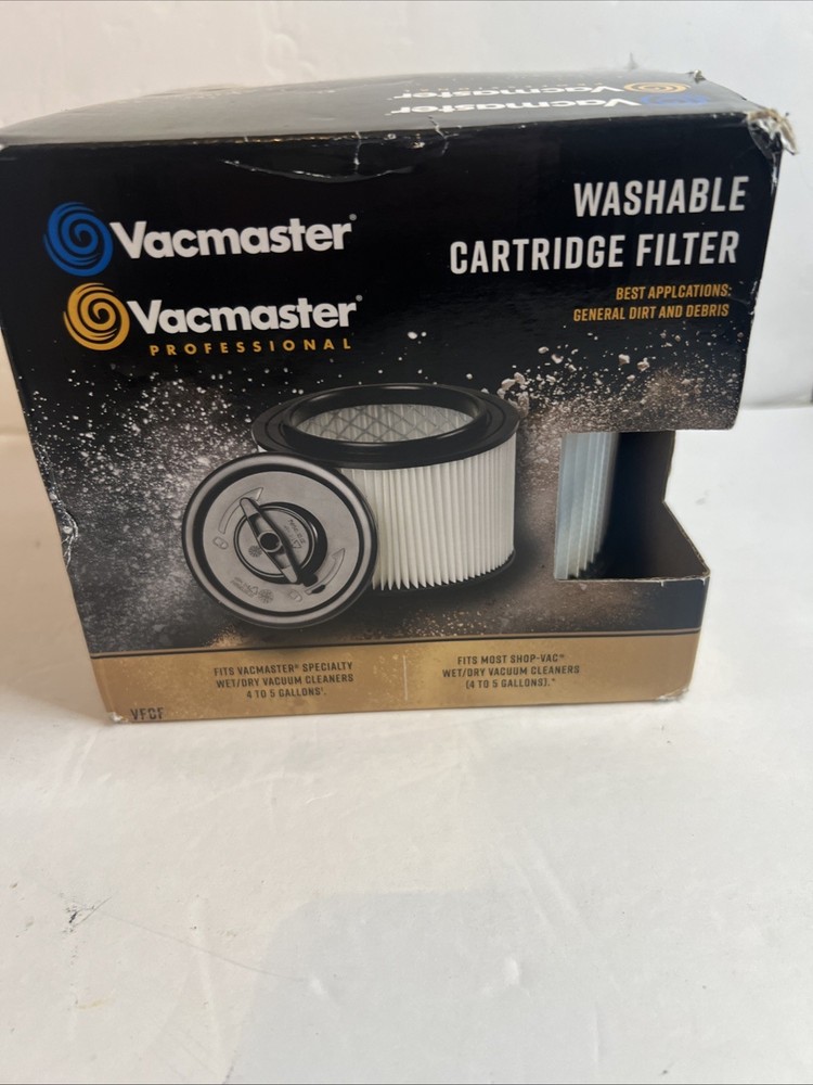 Vacmaster 4-5 Gallon Washable Cartridge Filter & Retainer