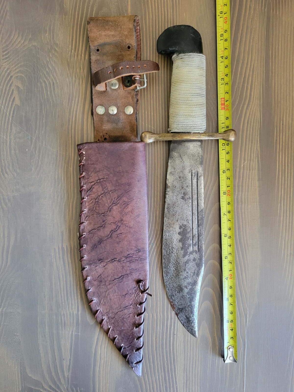 UNIQUE! WWII Case V-44 Bowie Knife w/Custom Sheath