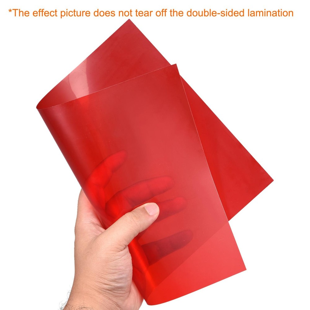 4pcs Gel Light Lighting Filter Plastic PVC Red Sheets