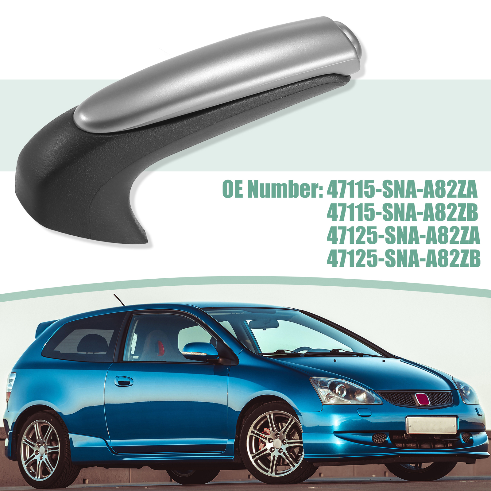 Handbrake Cover Grip Handle Kit Lever 47125-SNA-A82ZB for Honda Civic 2006-2011