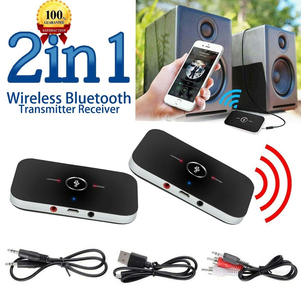 2 rechargeable Bluetooth transmitter receiver 2-in-1 wireless audio adapter