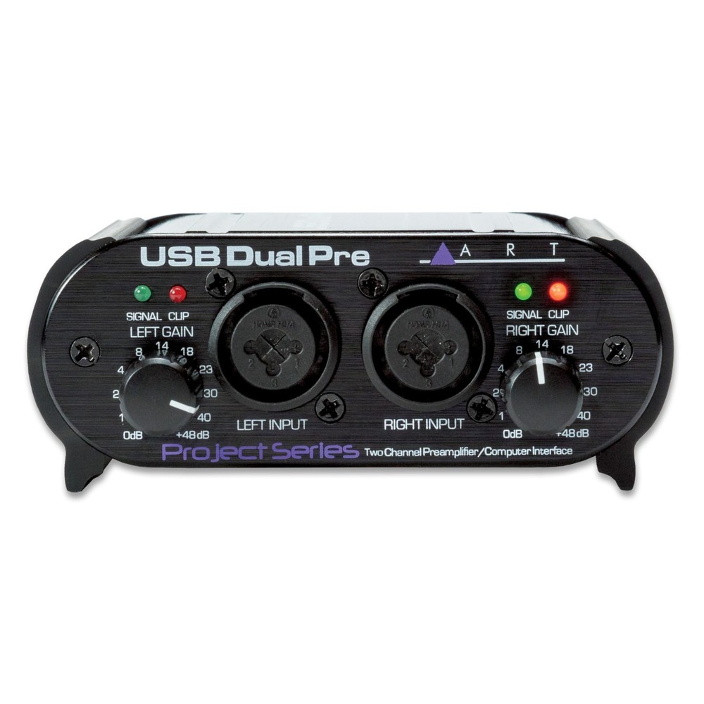 USB Dual Pre Audio MIDI Interface with Phantom Power for Remote Recording