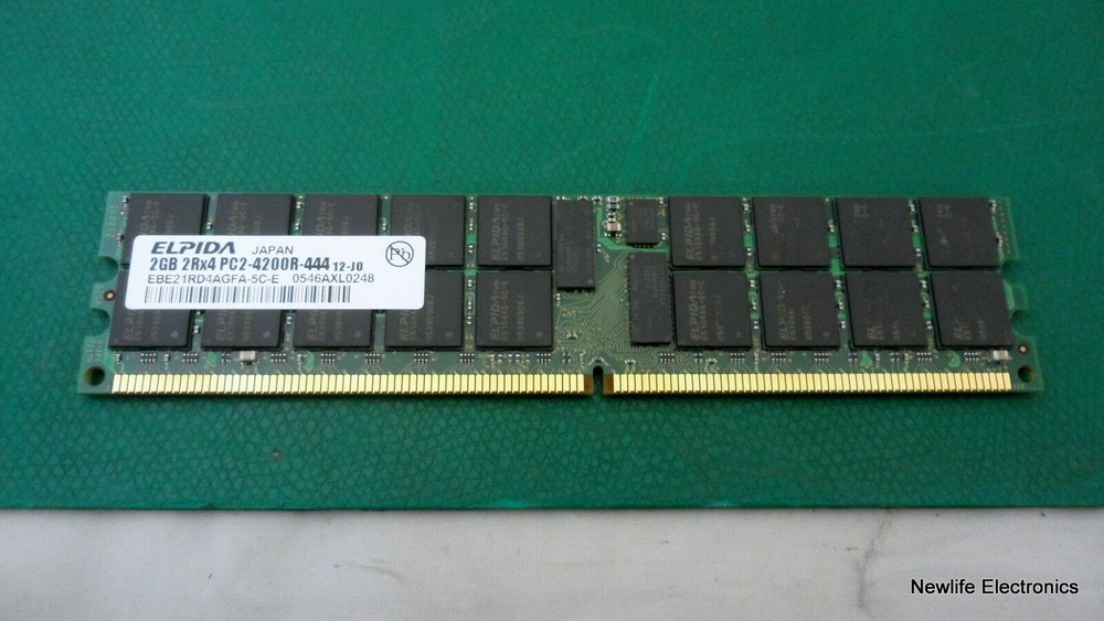 Elpida EBE21RD4AGFA-5C-E 2GB PC-4200 DDR2 SDRAM Server Memory