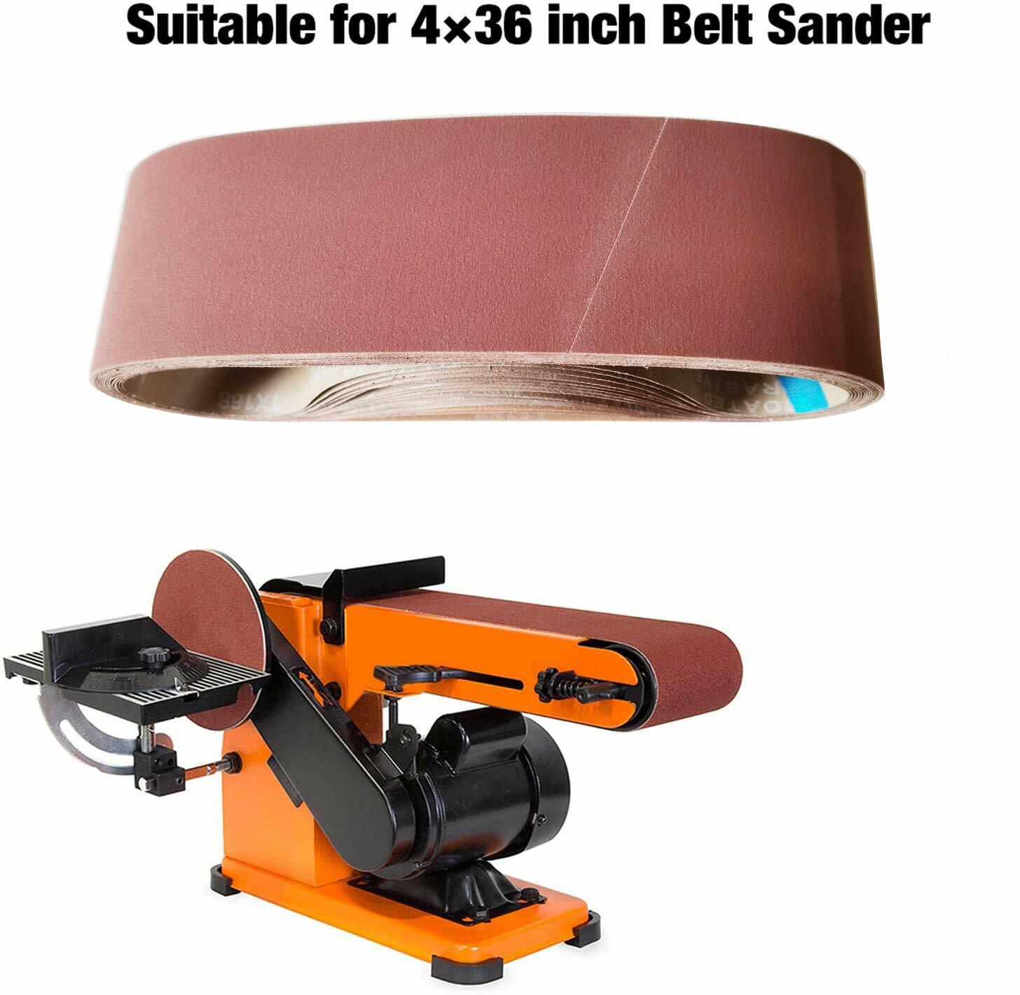 12PCS Sanding Belts 4 x36 inch 60 80 120 150 240 400 Grit Belt Sander Sandpaper