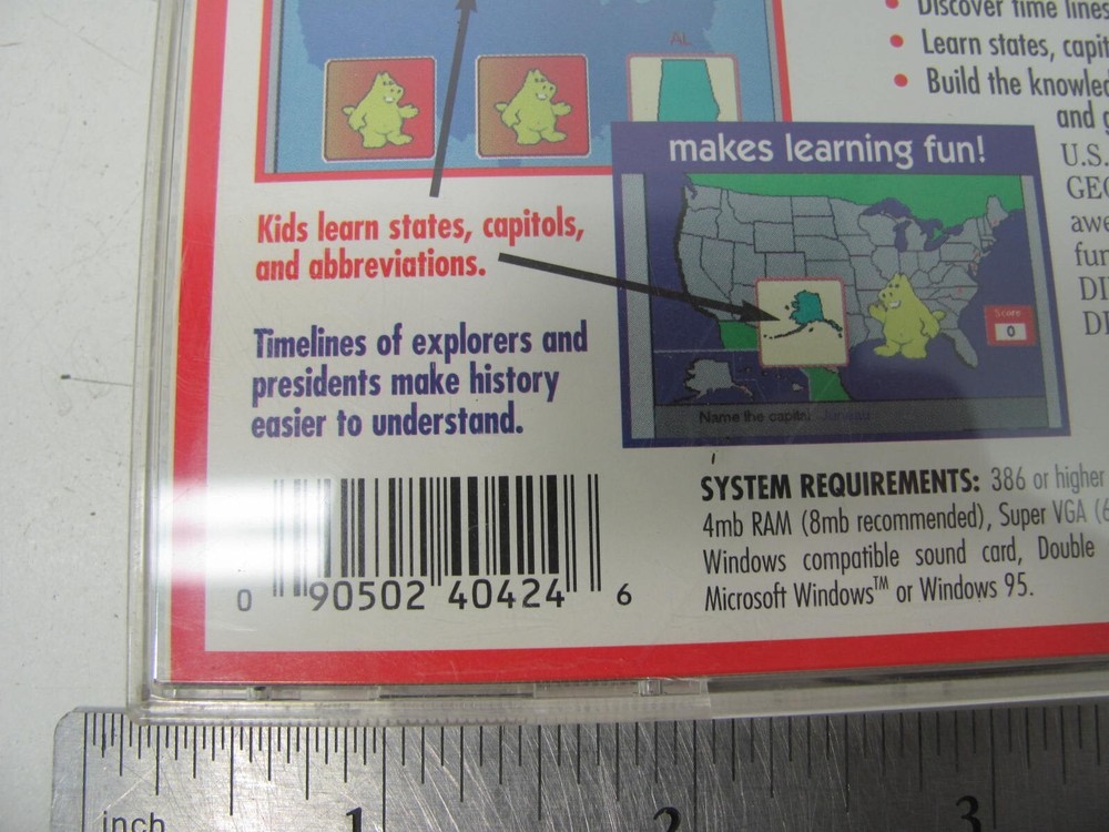 Dinosoft US History & Geography Educational CD-ROM