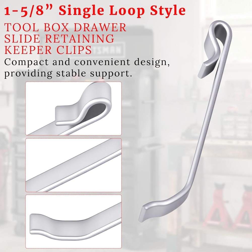 12 Pcs Tool Box Drawer Slide Retaining Keeper Clips for Mac Matco Proto Toolbox