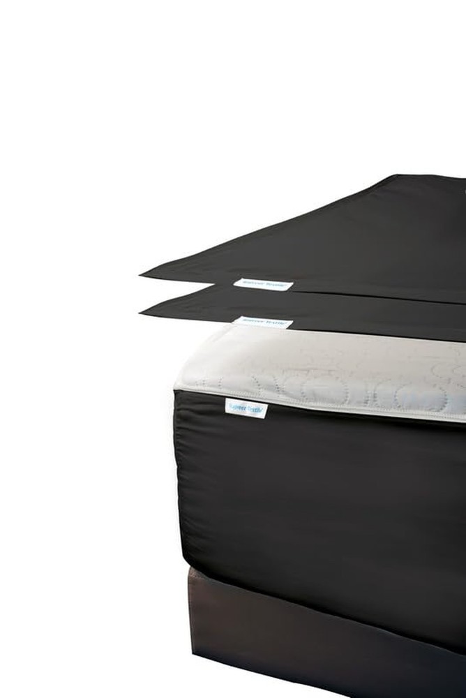 Zip On Fitted Sheet - Includes 1 Fitted Base + 2 Zip Sheet - Easy to Change, ...
