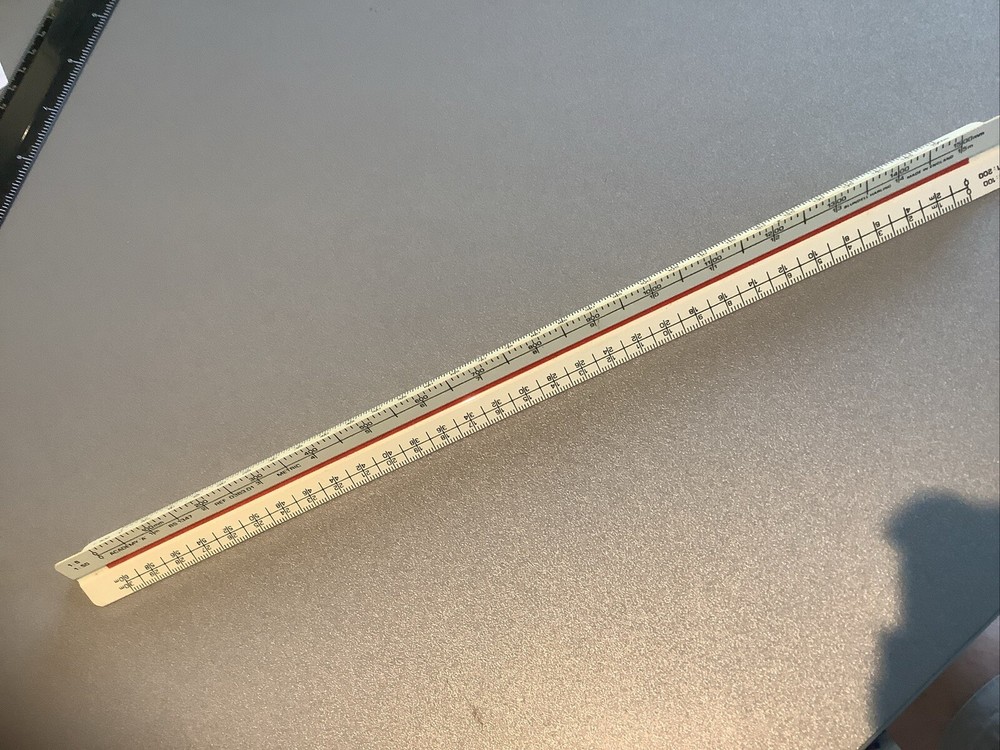 Vintage Blundell Harling Triangular Architects / Engineers Metric Scale Rule