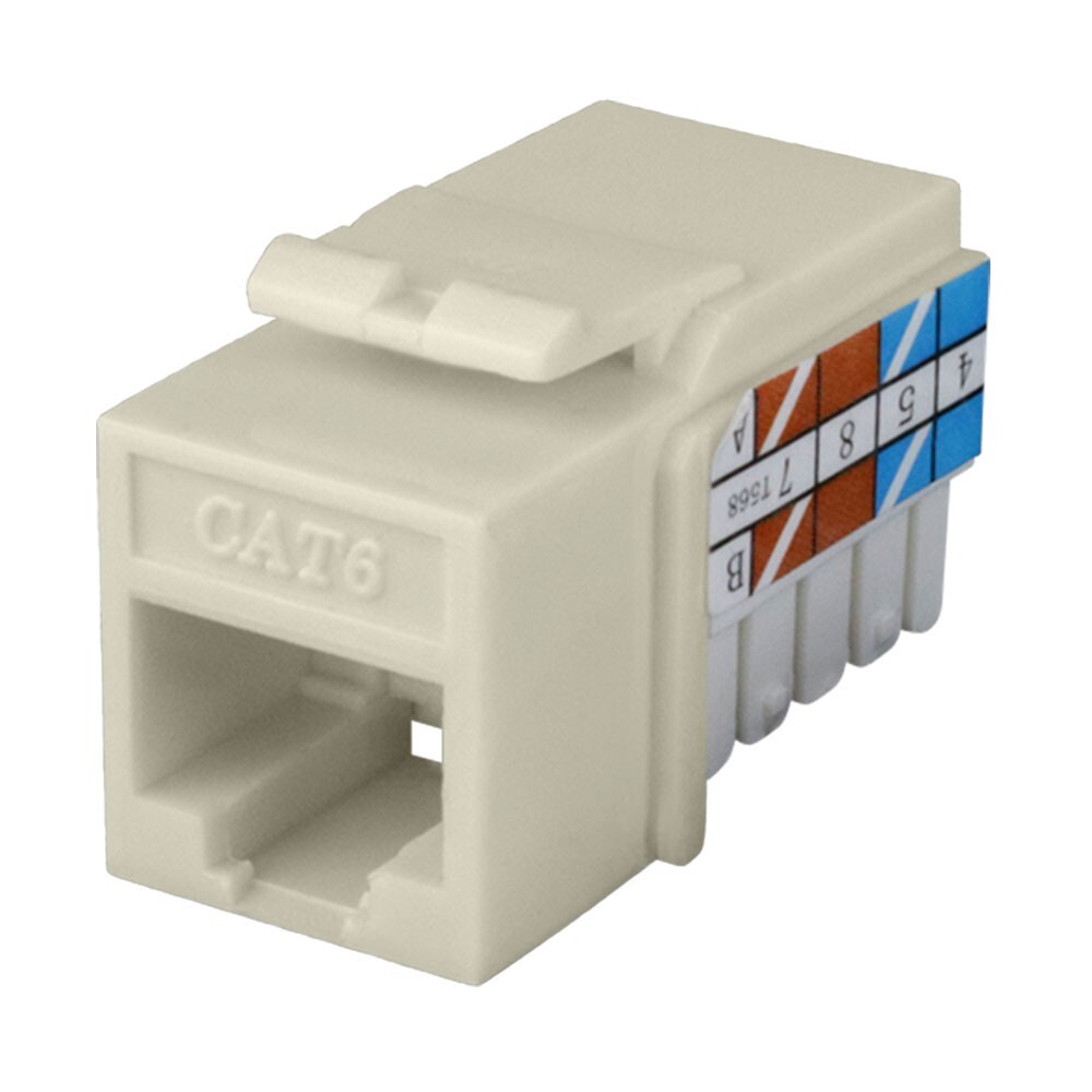 Construct Pro™ Cat6 (RJ-45) Keystone Jack (Almond)