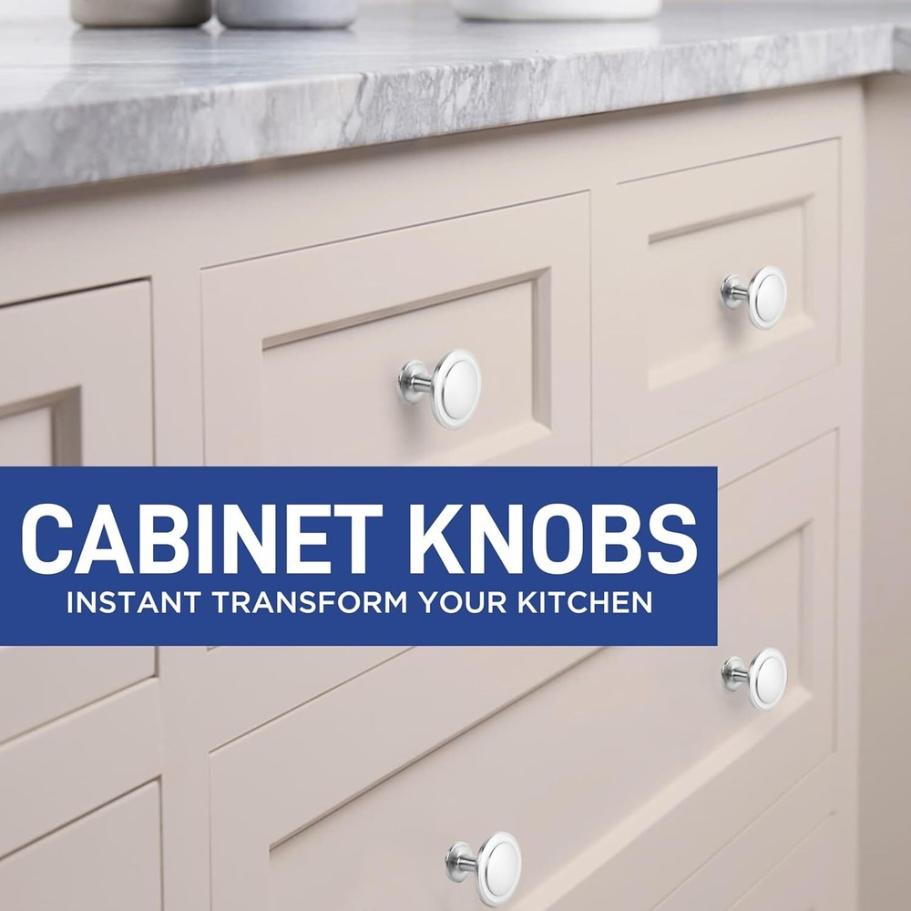 40 Pcs Door Knobs Hardware Cabinet Handles Cupboard Drawer Kitchen Pulls w/Screw
