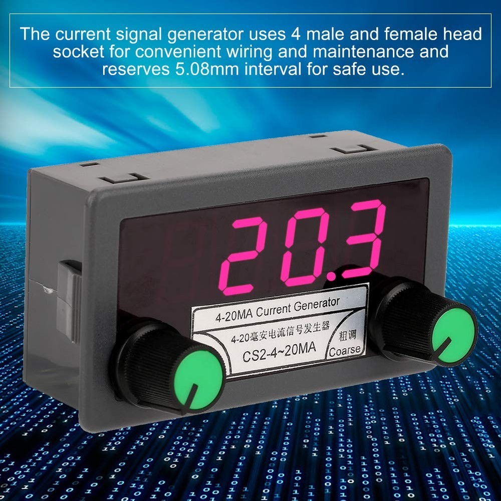 4-20mA Digital Current Analog Generator Coarse/Fine Tuning Constant Current O...