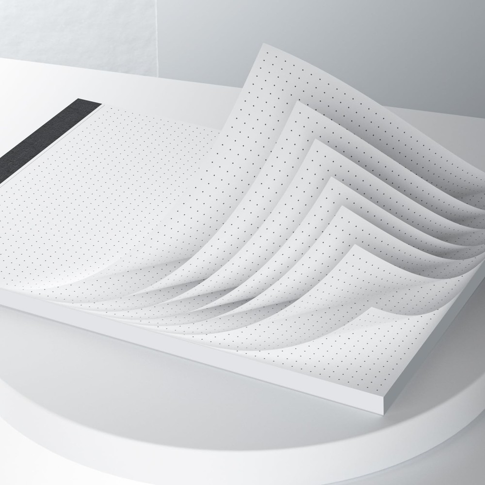 Dot Grid Desk Notepad 2 Pack 8.5 x 11 Dot Paper Pad, 30 Sheets per Pad, White...