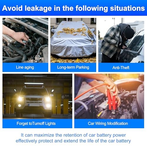 Kill Switch for Car, 250A 12V/24V Remote Battery Disconnect Switch, 24V/12V