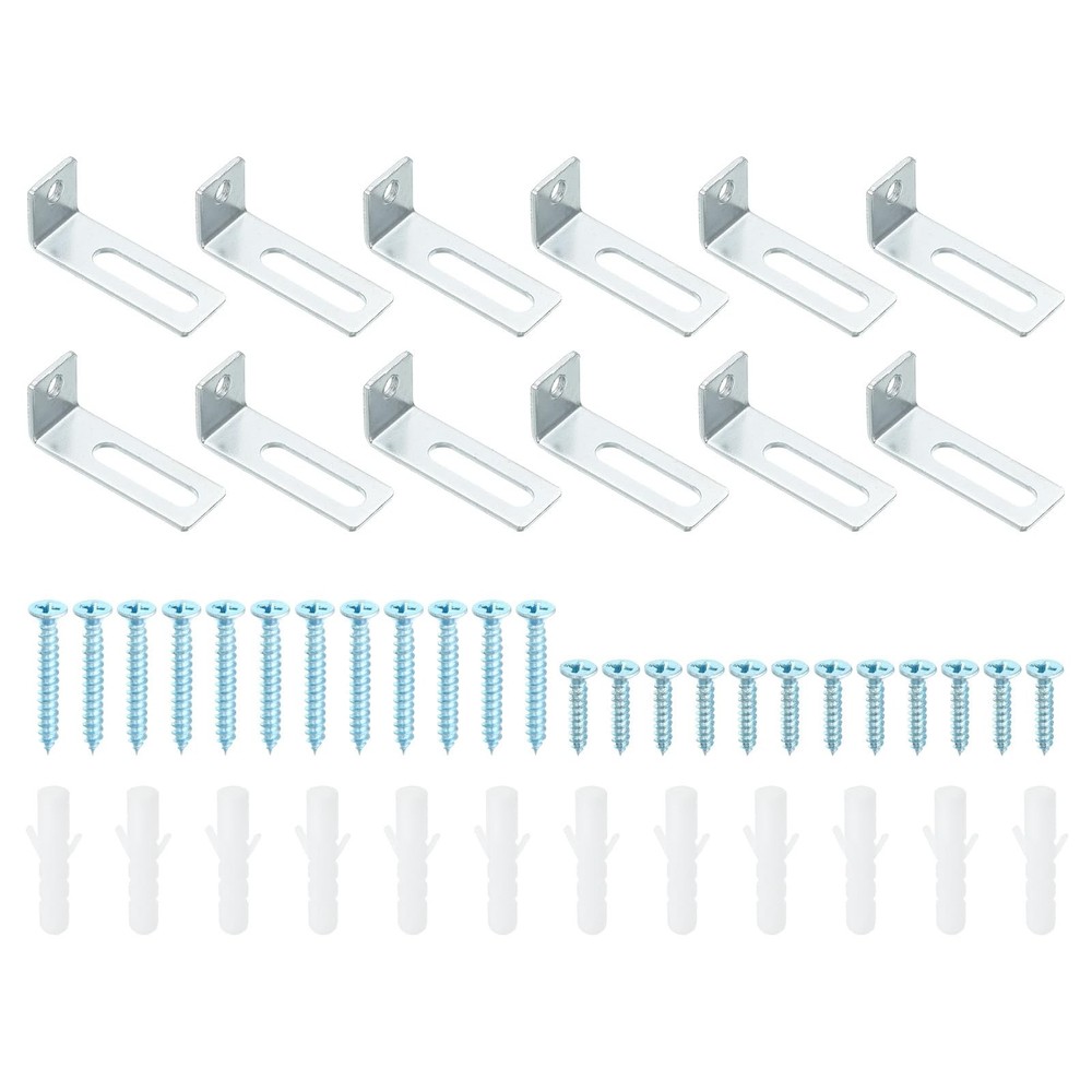 Whiteboard Mounting Hardware, 12 Set White Board Wall Hanger Installation Sup...