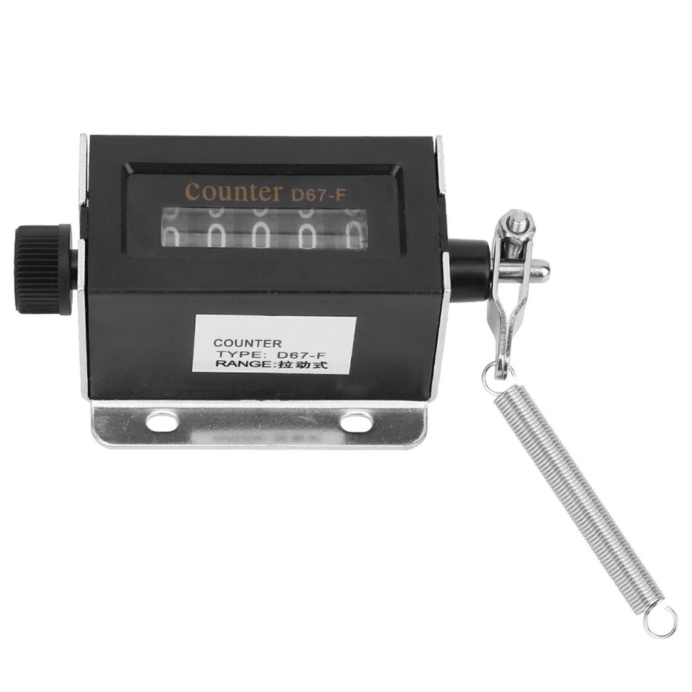 D67F 5 Digit Mechanical Resettable Manual Hand Pull Stroke Tally Counter