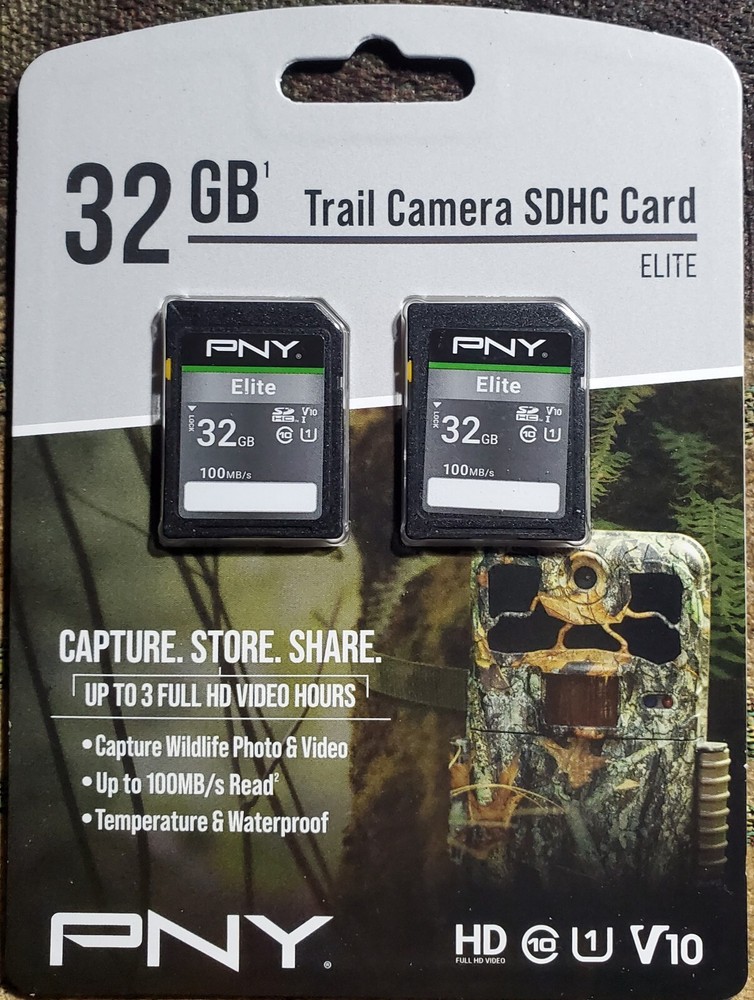 Trail Camera Memory Cards SDHC, 32GB Elite Class 10 U1 V10 SD Flash.