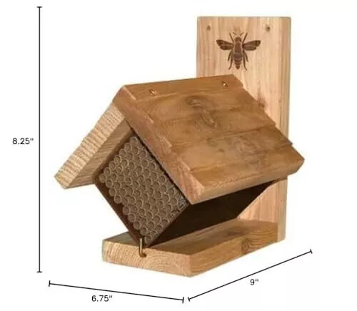 Woodlink Western Cedar Mason Bee House w/Replaceable Tubes