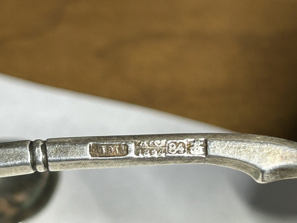 Imperial Russia 84 Silver Engraved Signed Five Spoons