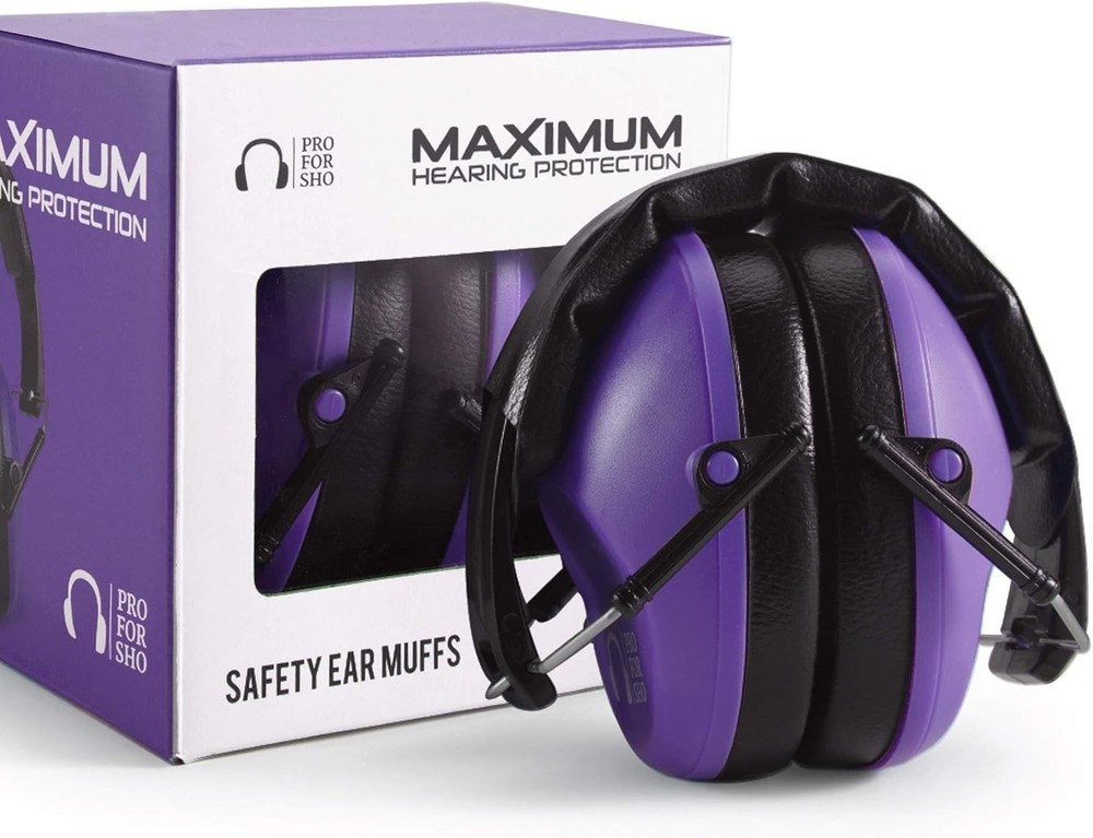 Hearing Protection Ear Muffs 34dB NRR Compact Lightweight Shooting Work