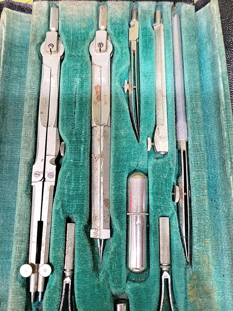 VINTAGE 1940s ECCO GERMANY DRAFTING SET 09524 1/2 - COMPLETE