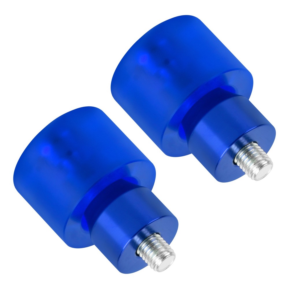 2x Blue Engine Protective Guards Crashs Bars 12mm End Balls Protector For Harley