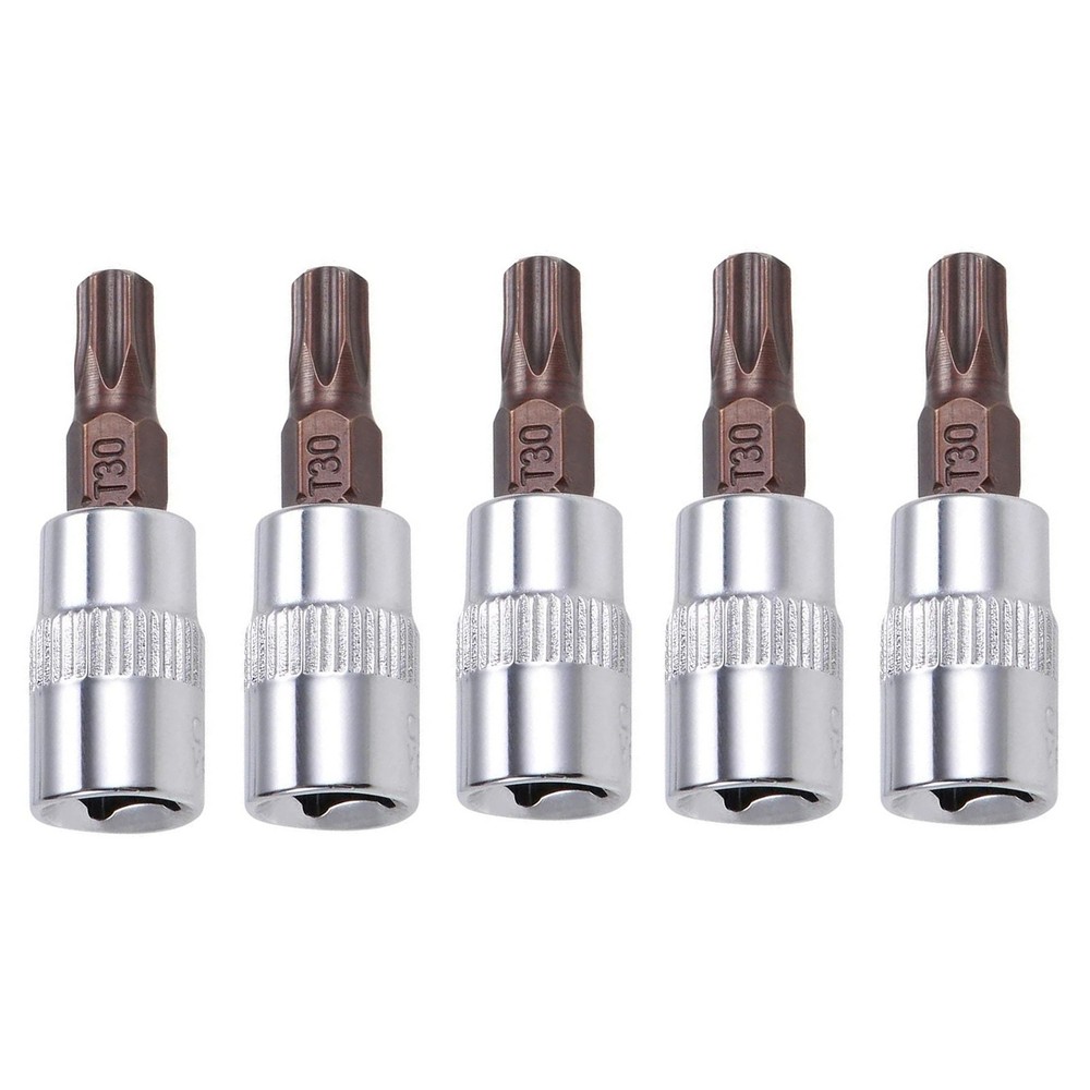 5pcs New T30 Torx Bit Sockets Compatible For ratchet wrenches, extensions