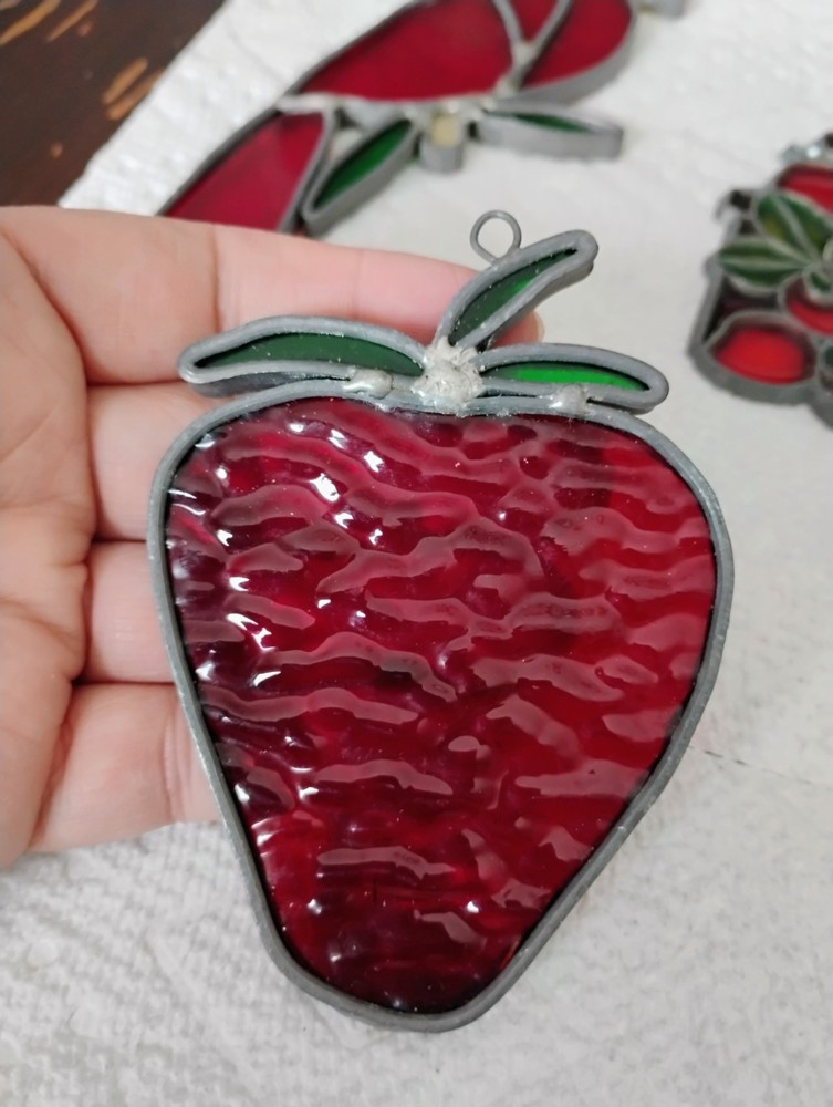 Vintage Stained Glass 3 Pieces