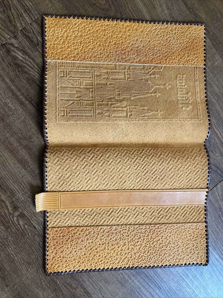 Handmade Tooled Leather Vilnius Brown Book Cover