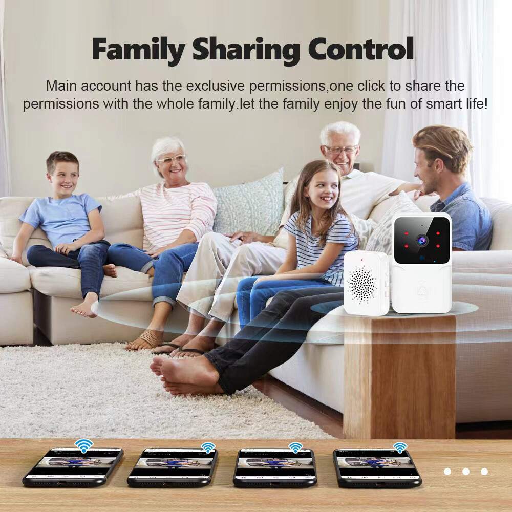 Smart WiFi Wireless Video Doorbell Security Ring Phone Camera Door Bell Intercom