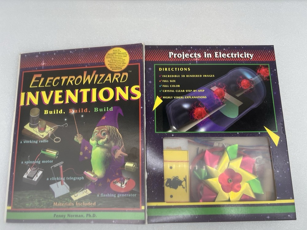 ElectroWizard Inventions Projects In Electricity Educational Vintage Damaged Box