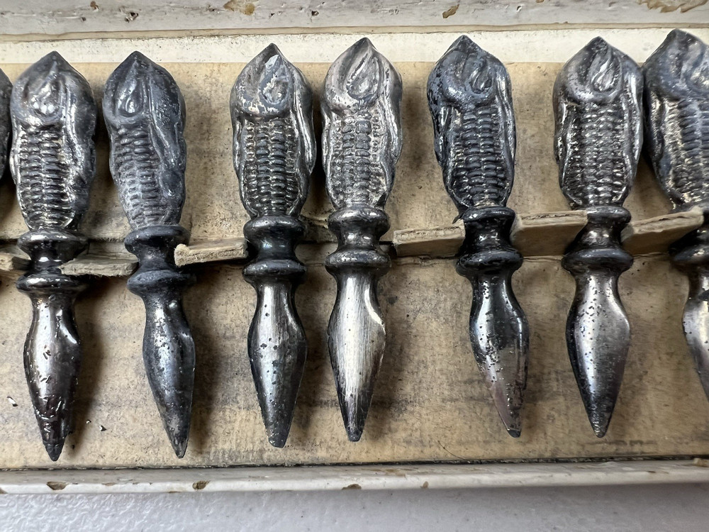 Lot of 8 Vintage Silver Plate Corn Cob Holders