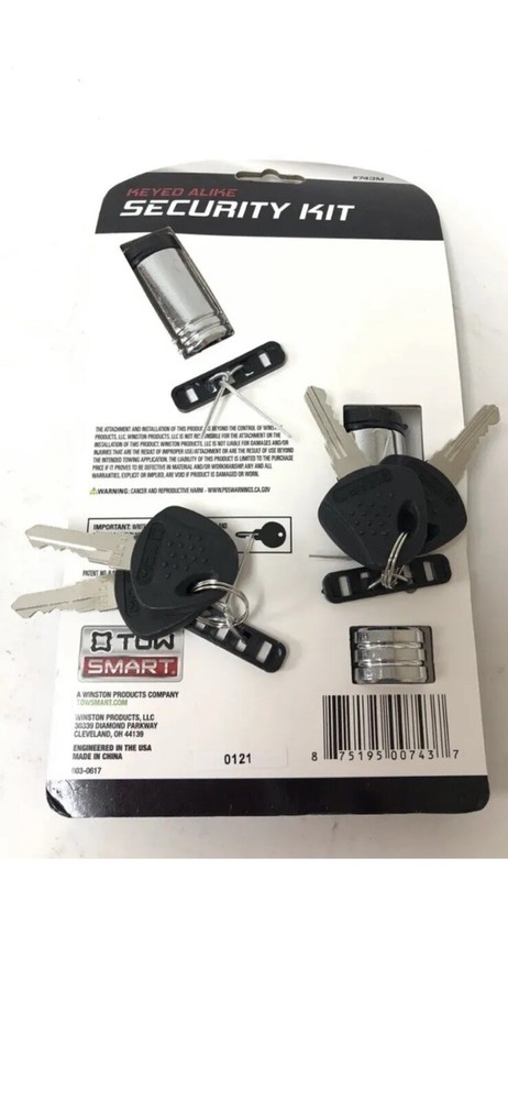 TowSmart Locking Boomerang Hitch Pin and Coupler Security Locks