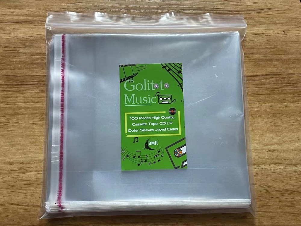 100 × New Normal CD Jewel Case Clear Plastic CD Outer Sleeves 3Mil