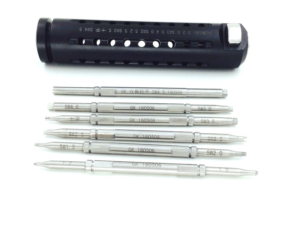 Bone Screwdriver Kit Quick Coupling Handle Veterinary Orthopedic Instrument Hex