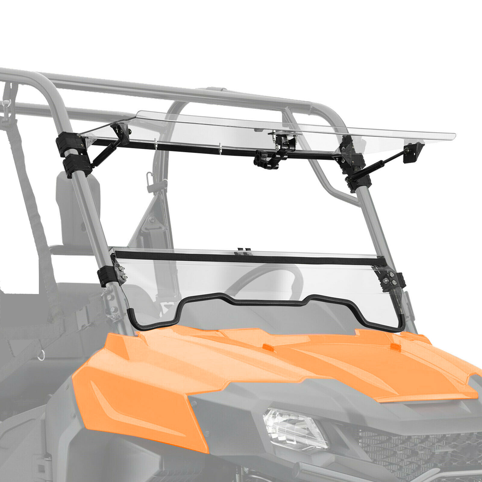Front Scratch Resistant Flip Windshield Clear For 2014-2024 Honda Pioneer 700 4