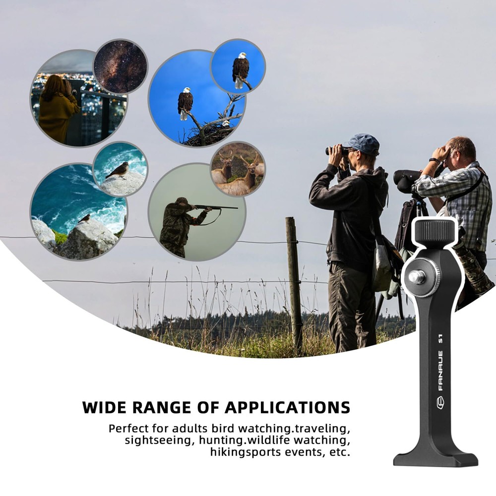 Binocular Tripod Adapter 1/4 Inch Threading Mount Aluminum s1pro Adjustable