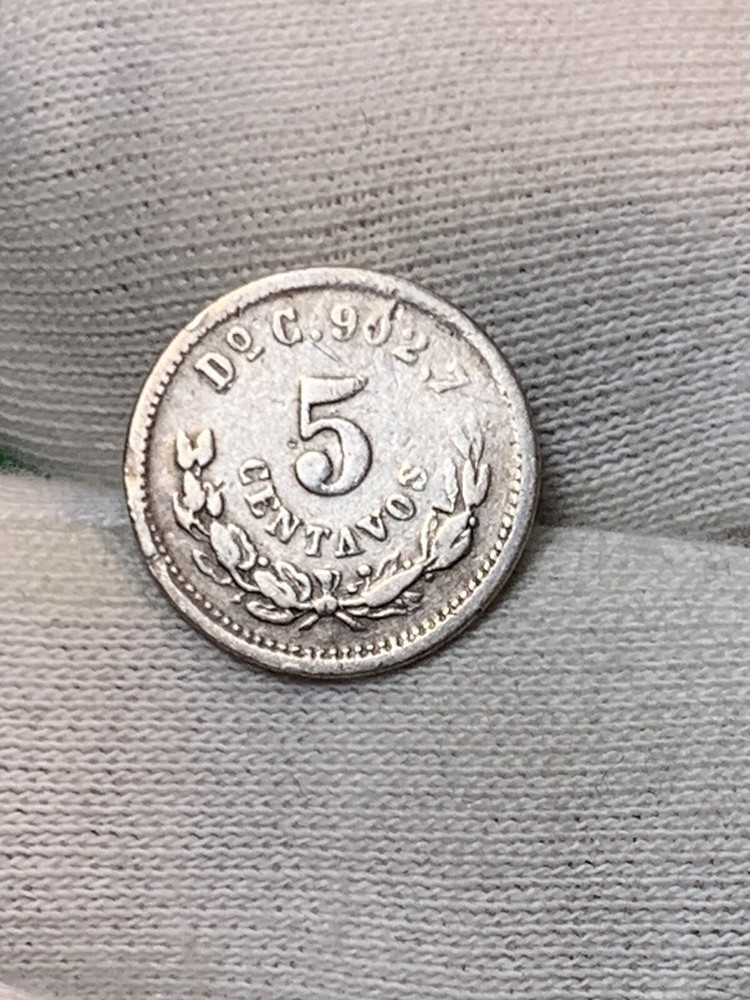 1890 Do C Mexico Silver 5 Centavos (A1808)