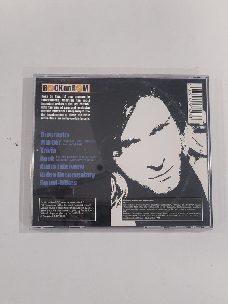 Kurt Cobain PC CD-ROM - Rock On Rom - Windows & Mac 1999