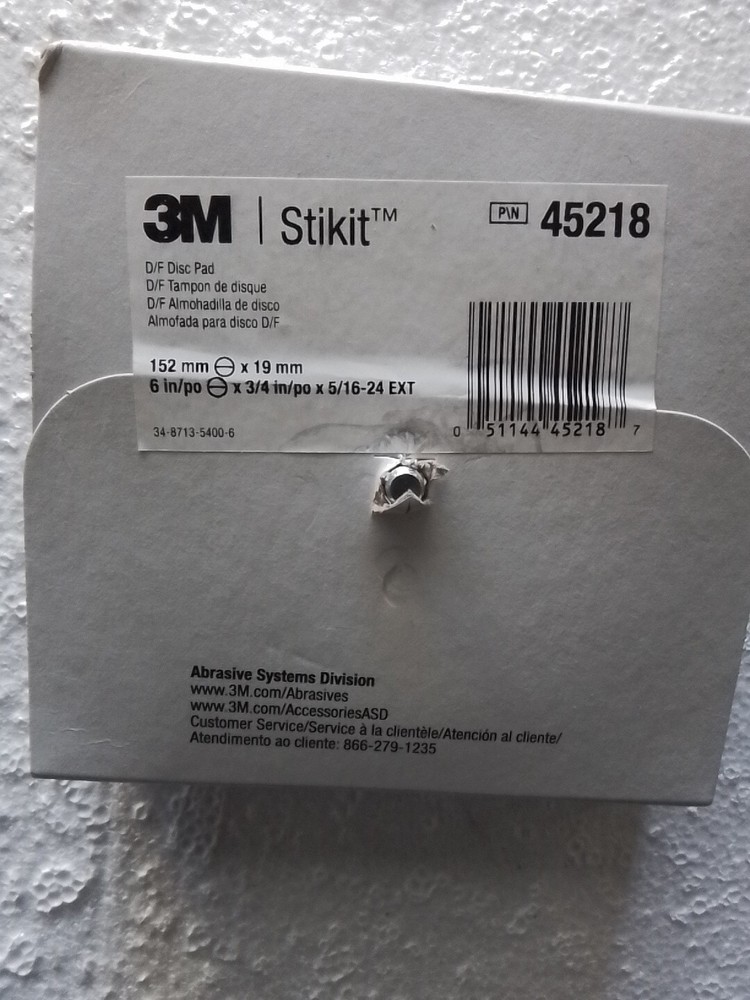 3M 45218 Stikit Pad Dust Fre 6" Medium Disc Pad