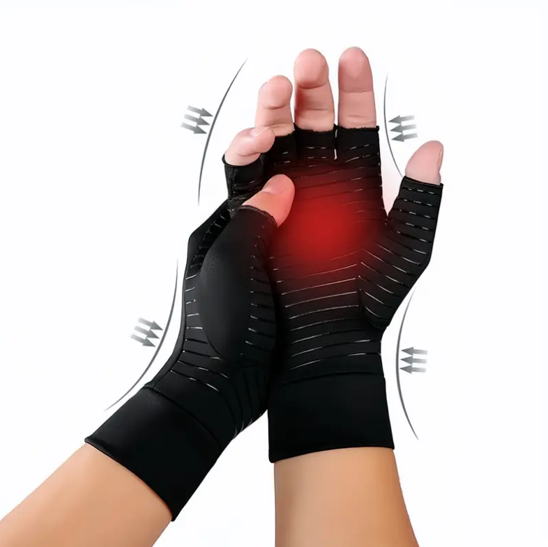 Copper Arthritis Compression Gloves Hand Support Pain Relief Joint Self Care