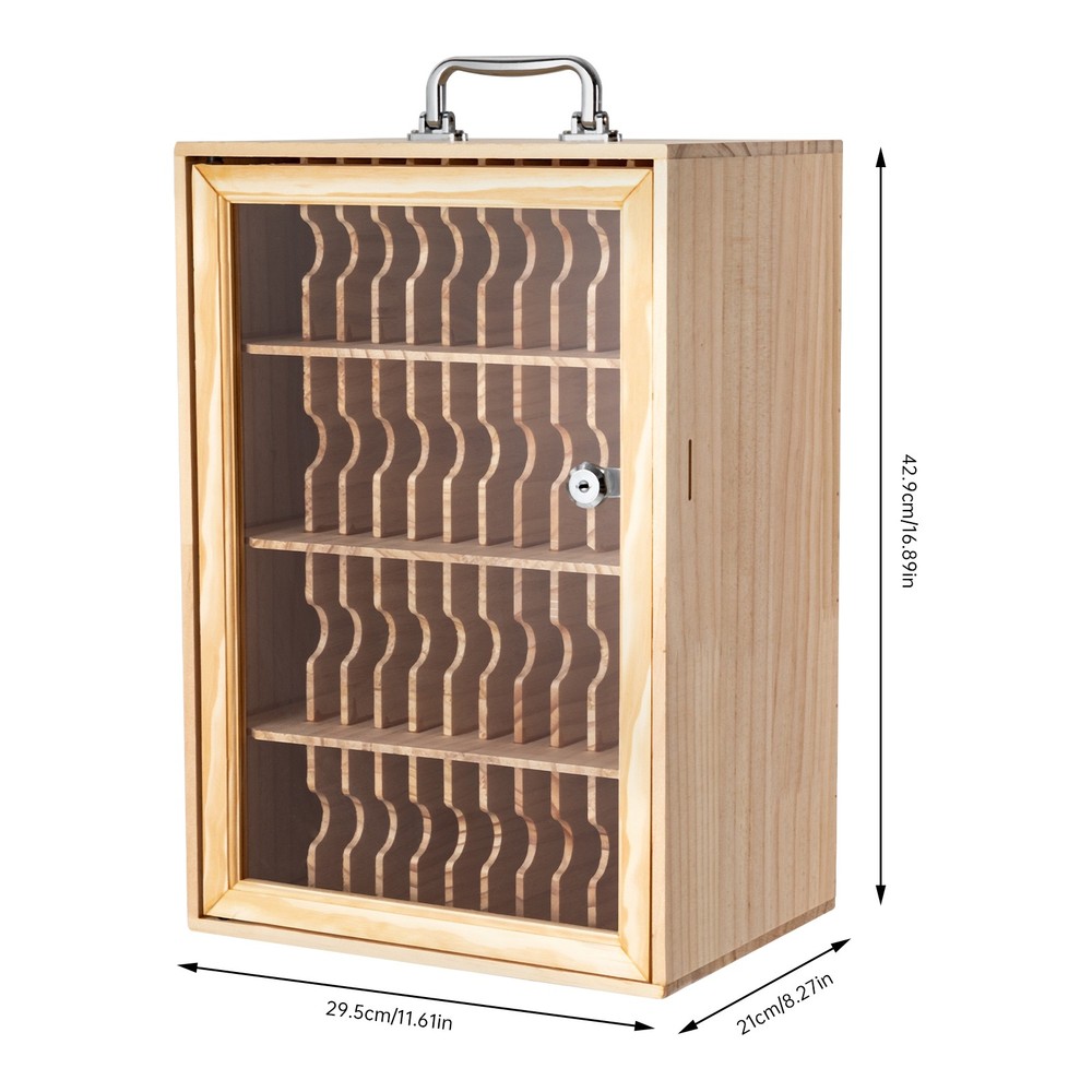 Cell Phone Storage Cabinet with 48 Slots, Lockable & Wall-Mountable