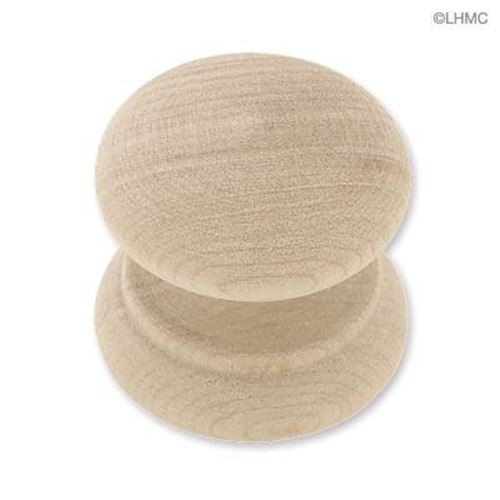 1-1/4" Unfinished White Birch Knob
