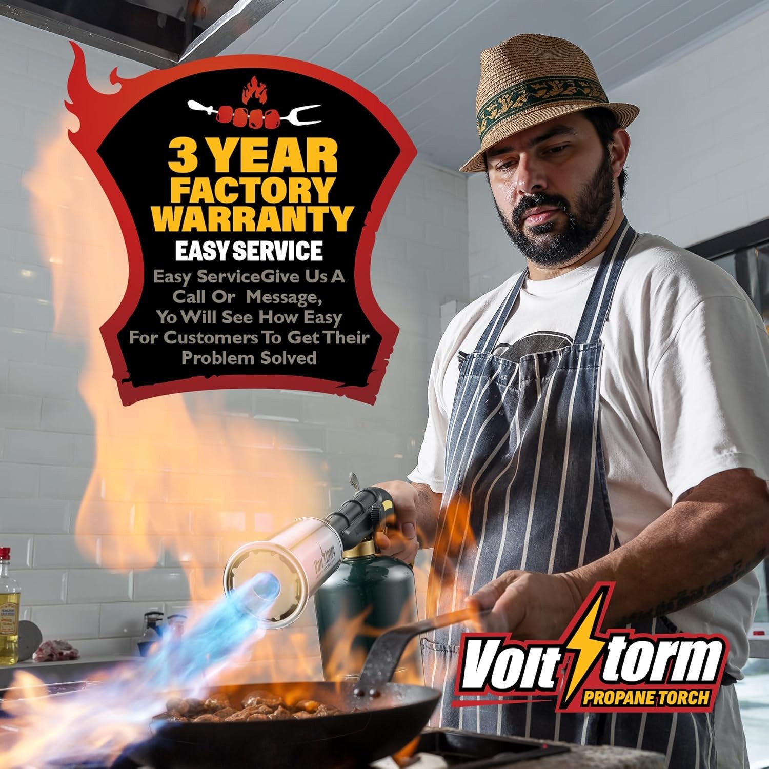 Propane Cooking Torch Grill Gun& Culinary Kitchen Blow Torch Charcoal Torch