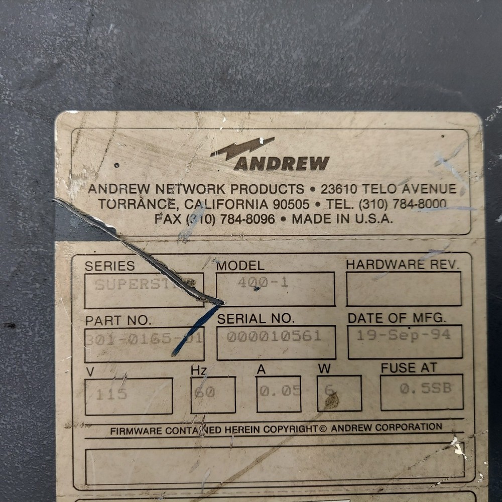 Andrew Network SuperStar/400 7 Port Controller