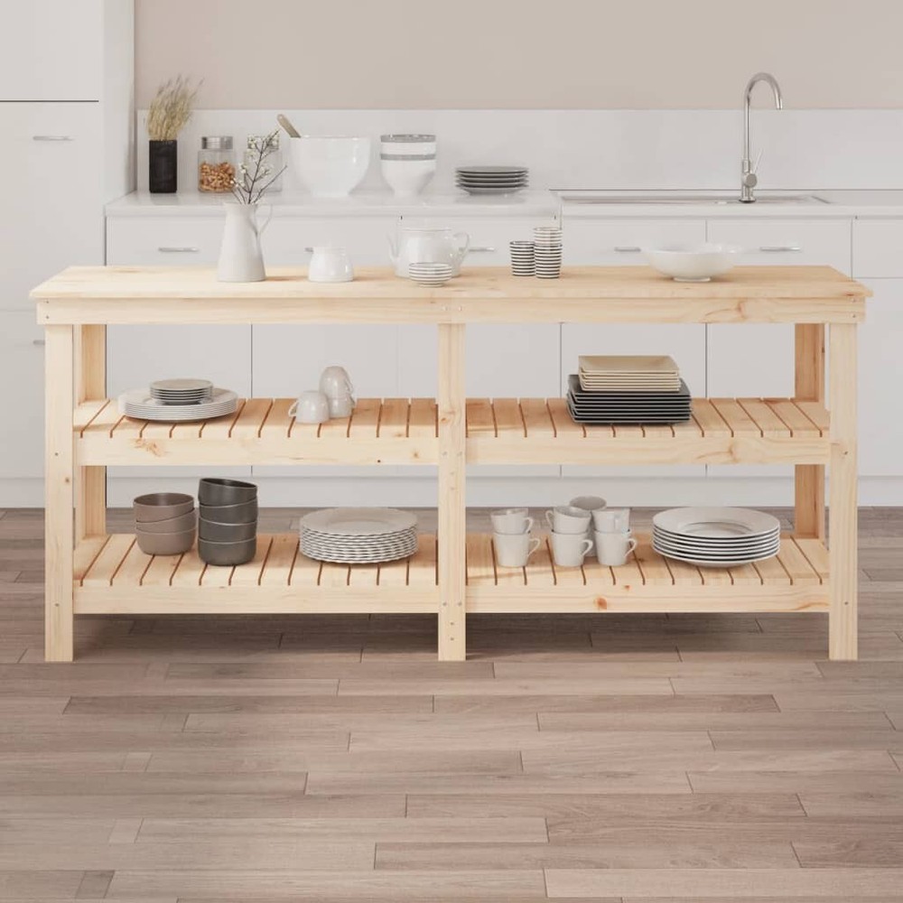 NNEVL Work Bench 181x50x80 cm Solid Wood Pine